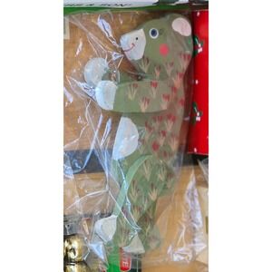 VTG new in package Bermans store christmas ornament old stock wooden bear design